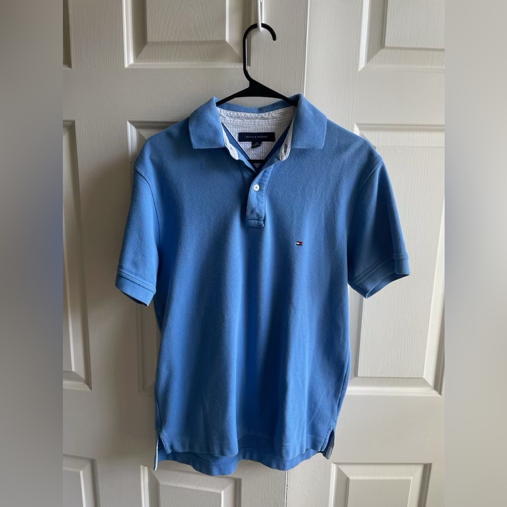 Tommy Hilfiger Blue Polo Shirt Size Small